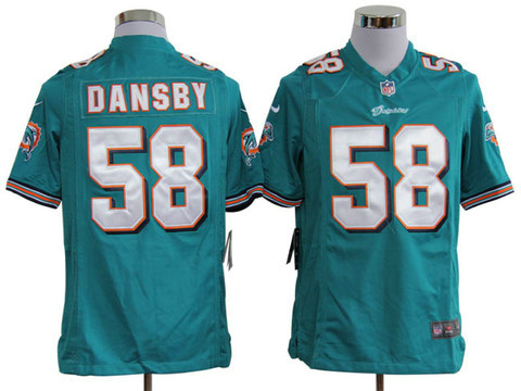 Green Nike Game NFL jerseys Miami Dolphins 58 Dansby